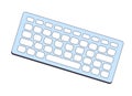 Computer keyboard flat line color isolated vector object Royalty Free Stock Photo