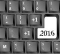 Computer Keyboard with Happy New Year 2016 Key