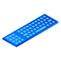 Computer keyboard icon, isometric style Royalty Free Stock Photo