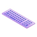 Computer keyboard icon, isometric style Royalty Free Stock Photo