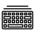 Computer keyboard icon, outline style Royalty Free Stock Photo