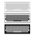 Computer Keyboard Icon Set Isolated on White Background. PC Buttons. Part of Desktop Royalty Free Stock Photo