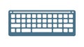 Computer Keyboard Icon for Typing Data Entry, vector design Generative AI Royalty Free Stock Photo