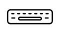 Computer Keyboard Input Device, vector design Generative AI Royalty Free Stock Photo