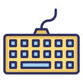 Computer keyboard isolated Vector Icon which can easily modify or edit Royalty Free Stock Photo