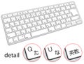 Computer keyboard with japanese symbols, hieroglyphs, hiragana
