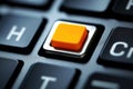 Computer keyboard key with blank, empty space to add letters, text, logo or design. Ai generative Royalty Free Stock Photo