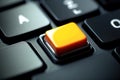 Computer keyboard key with blank, empty space to add letters, text, logo or design. Ai generative Royalty Free Stock Photo
