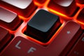 Computer keyboard key with blank, empty space to add letters, text, logo or design. Ai generative Royalty Free Stock Photo