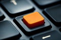 Computer keyboard key with blank, empty space to add letters, text, logo or design. Ai generative Royalty Free Stock Photo