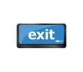 Computer keyboard keys with exit on enter button