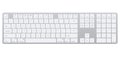 Computer keyboard. Laptop isolated gray key button board for digital pc. Modern image of computer keyboard. Flat vector Royalty Free Stock Photo