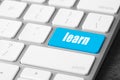 Computer keyboard with LEARN button Royalty Free Stock Photo