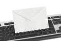 Computer keyboard and letter Royalty Free Stock Photo