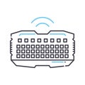 computer keyboard line icon, outline symbol, vector illustration, concept sign Royalty Free Stock Photo
