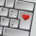 Computer keyboard Love Royalty Free Stock Photo