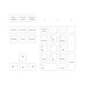 Computer keyboard navigation and numeric keypad vector layout Royalty Free Stock Photo