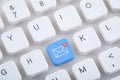 Computer keyboard with new email button. Royalty Free Stock Photo