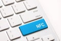 Computer keyboard with NFC technology Royalty Free Stock Photo