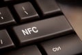 Computer keyboard with NFC technology Royalty Free Stock Photo