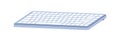Computer keyboard. Office desktop key board icon. Wireless keypad with buttons, input equipment, technology accessory