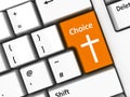 Computer keyboard orange choice Royalty Free Stock Photo