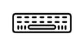 Computer keyboard outline. Typing and input device, vector design Generative AI Royalty Free Stock Photo