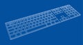 Computer keyboard outline