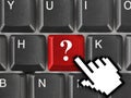 Computer keyboard with question key Royalty Free Stock Photo