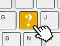 Computer keyboard with question key Royalty Free Stock Photo