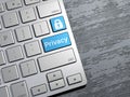 A computer keyboard, search button. Internet privacy