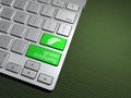 Computer keyboard, the search button. Search engine, the green economy