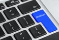 Computer keyboard with SHUTDOWN button Royalty Free Stock Photo