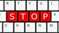 Computer keyboard stop Royalty Free Stock Photo