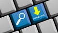 Search Downloads online - Computer Keyboard Royalty Free Stock Photo