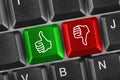 Computer keyboard with two gesturing hands Royalty Free Stock Photo