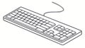 Computer Keyboard. Typing Tool for Efficient Digital Communication, vector design Generative AI Royalty Free Stock Photo