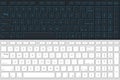 Computer Keyboard Vector Isolated. Gray and White Version Royalty Free Stock Photo