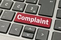 Computer keyboard with the word Complaint Royalty Free Stock Photo