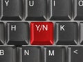 Computer keyboard with Yes and No key Royalty Free Stock Photo