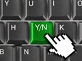 Computer keyboard with Yes and No key Royalty Free Stock Photo