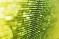 Computer language script code screen. Screen of web developing code on dark background. Abstract modern virtual computer script. Royalty Free Stock Photo