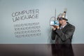Computer language text with vintage businessman Royalty Free Stock Photo
