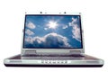 Computer - laptop blue sky Royalty Free Stock Photo