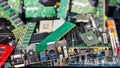 Computer and laptop cards. Mainboards, chips and memories