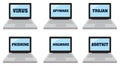 Computer Virus Icon Set Vector Illustration Royalty Free Stock Photo