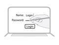 Computer laptop login