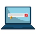 Computer laptop with search bar Royalty Free Stock Photo