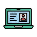 Computer, laptop Vector Icon which can easily modify