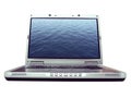 Computer - laptop water ripple Royalty Free Stock Photo
